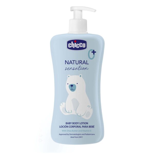 Chicco Natural Sensation Baby Body Lotion with Shea Butter & Vitamin E, 500ml | Long Lasting Formula for Baby's Moisturized Skin | No Harmful Ingredients |Dermatologist & Pediatrician Approved - Fast Shipping to USA & Canada