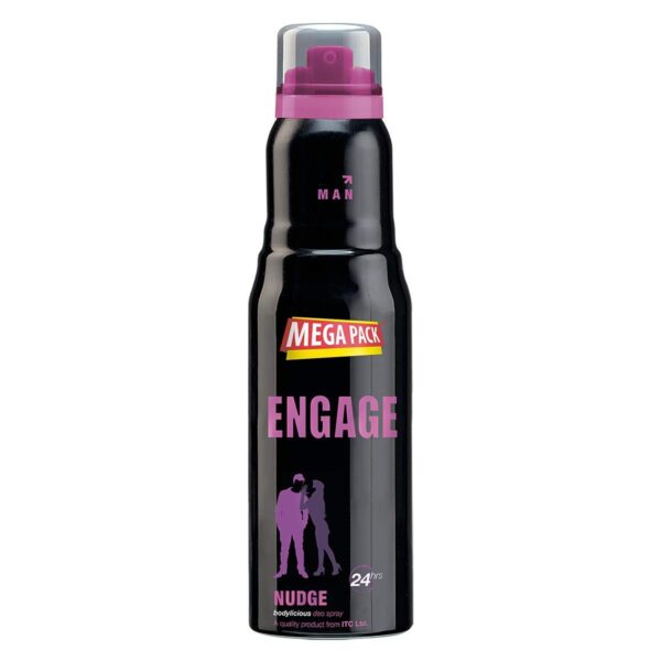 Engage Nudge Deodorant for Men, Spicy and Woody, Skin Friendly Deo, 220ml Body Spray - Fast Shipping to USA & Canada