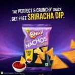 Bingo Nachos Cheese,Free Dip,Crunchy,Crispy Nacho Chips,Made Of Corn,Snacks Pack,82.5 G/80 Gram(Weight May Vary) - Fast Shipping to USA & Canada - Image 3