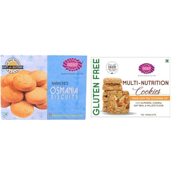 Karachi Bakery Osmania Biscuits, 400g Karachi Gluten Free Biscuits (Multi Nutrition) - Fast Shipping to USA & Canada