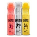 Engage Drizzle,Tease,Blush Deodorant Women, Floral and Lavender, Skin Friendly, 150ml Body Spray 3Pcs - Fast Shipping to USA & Canada - Image 2