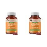 Carbamide Forte Vitamin D3 K2 MK7 | Plant Based Veg Vitamin D Supplement Lichen Source with Vitamin K2 MK7 Menaquinone for Men & Women - 120 Veg Tablets (Pack of 2) - Fast Shipping to USA