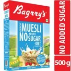 Bagrry's Protein Muesli with Whey Protein, Almonds and Oats, 500 GM / Bagrry's No Added Sugar Crunchy Muesli, 500g - Fast Shipping to USA & Canada - Image 5