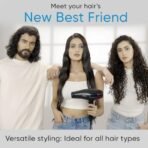 Vega Blow Pro 2200-2400W Hair Dryer with Comb, Concentrator & Diffuser Nozzles, 2 Speed & 4 Heat Settings, with Cool Shot, Cut-off, Hair Dryer & Blow Dryer for Men & Women, 1 Year Warranty (VHDP-05) - Fast Shipping to USA & Canada - Image 6