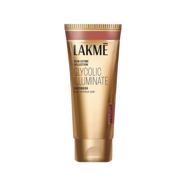 LAKME Glycolic Illuminate Facewash with Glycolic Acid | Glycolic Acid Face Wash for Exfoliating Dull Skin | Gentle Cleanser for Glowing Skin 100gm - Fast Shipping to USA & Canada