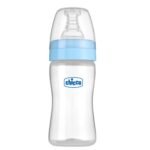 Chicco Feed Easy Anti-Colic Feeding Bottle for Babies 0+ Months (125ml) | Slow Flow Teat | V-Shaped Anti-Colic System to Prevent Gas & Discomfort | Soft Silicon Nipple | Easy Grip | BPA Free (Blue) - Fast Shipping to USA & Canada