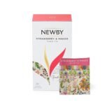 Newby Strawberry and Mango Black Tea, 25 Biodegradable Tea Bags | With Sweet & Sour Notes of Mango & Strawberry | Hot & Cold Tisane | 50g - Fast Shipping to USA & Canada