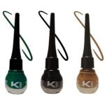 KINDED Eye Liner Liquid Waterproof Smudgeproof Longlasting Insta Bold Look Intense Colour Pigments Quick Drying Eyeliner Combo (5 ml, Matte Finish, Midnight Black, Camel Brown & Dapper Green) - Fast Shipping to USA & Canada
