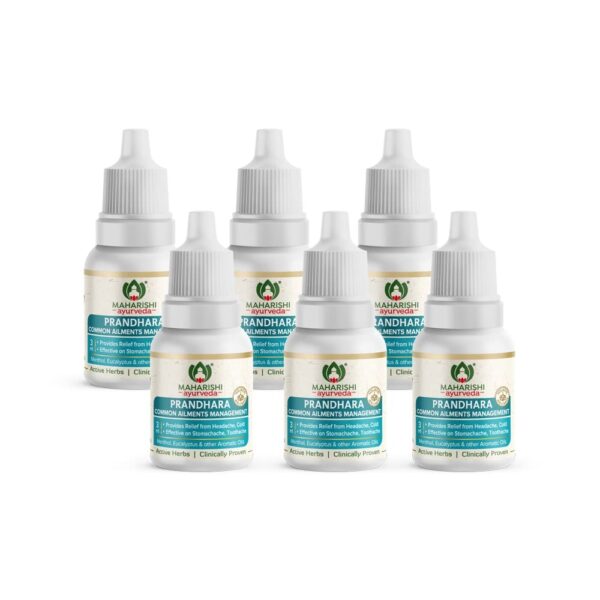 Maharishi Ayurveda Prandhara- Ayurvedic Oil For Common Ailments|For Nasal Congestion, Headache & Toothache|Relief From Cold, Cough, Blocked Nose, Headache, Body Ache|3Ml - Pack Of 6 - Fast Shipping to USA