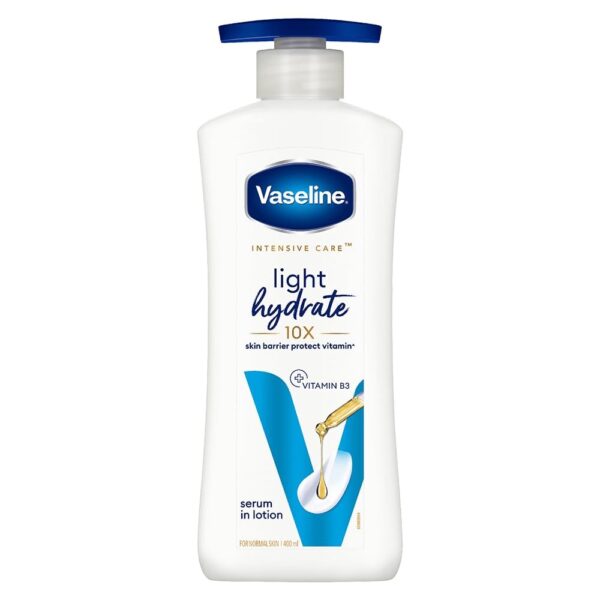 Vaseline Light Hydrate Serum In Lotion, 400 ml | Superlight & Non-Sticky for Hydration Boost - Fast Shipping to USA & Canada