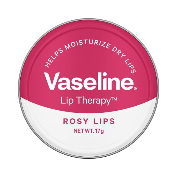 Vaseline Lip Tins Rosy Lips, 17 g | Provides Hydration, Sheer Pink Tint & Glossy Shine - Fast Shipping to USA & Canada