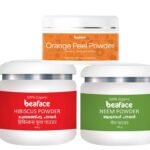 Beaface Pimple Face Cleaner Combo Pack Orange Peel Powder Hibiscus Powder Neem Powder (100gm Pack of 3)