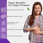 HEALTH VEDA ORGANICS PRIVATE LIMITED Plant Based Pcos With Myo-Inositol 2000Mg, D-Chiro-Inositol 50Mg|60 Veg Tablets|Healthy Regular Menstruation|For Women - Fast Shipping to USA - Image 4