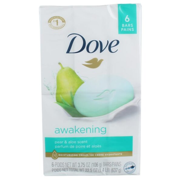 Dove Beauty bar soap pack of 6 (Pear and Aloe Vera) - Fast Shipping to USA & Canada