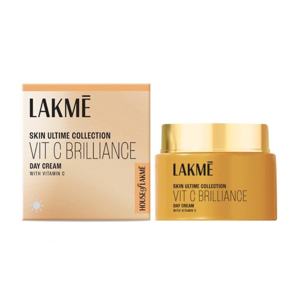 LAKME 9To5 1% Active Vitamin C+ Day Cream For Face | Face Cream For Bright, Glowing Skin | For Dry, Oily, Normal, Sensitive & Combination Skin | 50G - Fast Shipping to USA & Canada