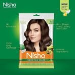 Nisha Cream Hair Color Rich Bright Long Lasting Hair Colouring For Ultra Soft Deep Shine 100% Grey Coverage Conditioning With Natural Herbs Dark Brown (Pack of 6) - Fast Shipping to USA & Canada - Image 6