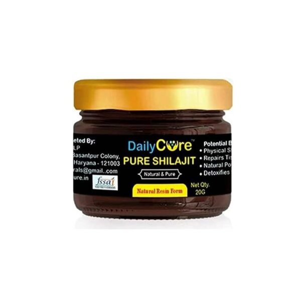 DailyCure Natural & Pure Ayurvedic Shilajit Resin for Muscle strength stamina and power (Shilajit Resin 20gm) - Fast Shipping to USA