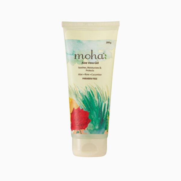 moha: Aloe Vera Gel Enriched With Rose & Cucumber Pure & Natural Face Gel Helps in Healing of Skin,helps to hydrate and nourish all kinds of skin - 200 gm (Pack of 1) - Fast Shipping to USA & Canada