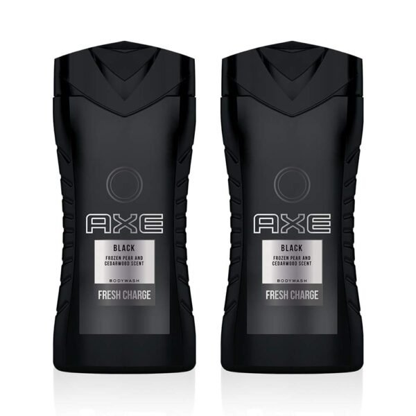 Axe Black Frozen Pear & Cedarwood Scent, Fresh Charge Body wash, 250 ml (Pack of 2) - Fast Shipping to USA & Canada