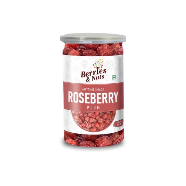 Berries And Nuts Dried Roseberry Plum | Dehydrated Plum, Dried Fruit Plums | 200 Grams | 1 Bottle of 200 Grams - Fast Shipping to USA & Canada