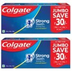 Colgate Strong Teeth, 500g (Combo Pack of 2), India's No: 1 Toothpaste Brand, Calcium-boost for 2X Stronger Teeth, Prevents cavities, Whitens Teeth, Freshens Breath - Fast Shipping to USA & Canada - Image 2