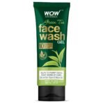 WOW Skin Science Green Tea Face Wash Gel - contains Green Tea, Aloe Leaf Extracts, Pro-Vitamin B5 & Vitamin E - for Purifying Skin - No Parabens, Sulphate, Silicones & Color - 100mL - Fast Shipping to USA & Canada