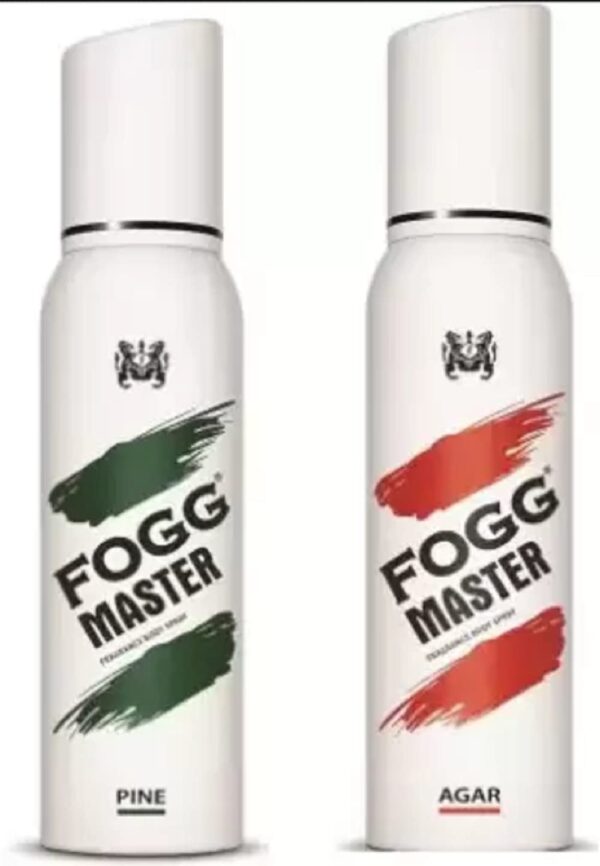 FOGG MASTER PINE+AGAR 120ML EACH (PACK OF 2) Deodorant Spray - For Men & Women (240 ml, Pack of 2) - Fast Shipping to USA & Canada