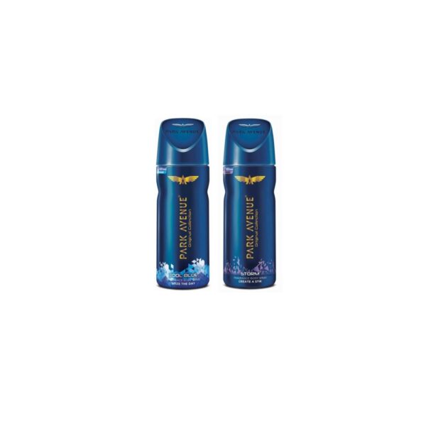 Park Avenue Unisex Cool Blue And Storm Fresh Scent Deodorant Spray, 130Ml, Combo Of 2, Pack Of 1 - Fast Shipping to USA & Canada