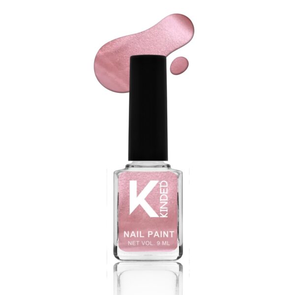 KINDED Nail Paint Long Lasting Lacquer Quick Drying Nail Polish Enamel for Girls Women With One Coat Single Stroke Application (9 ml, Metallic Finish, Shade 09 Metallic Dual Tone Pink) - Fast Shipping to USA & Canada