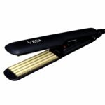 Vega Classic Hair Crimper with Quick Heat Up & Ceramic Coated Plates, Power Indicator Light, Easy Lock System, for Travel Friendly, Salon Finish for Women, (VHCR-01), Black - Fast Shipping to USA & Canada