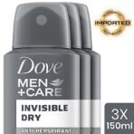 Dove Men+Care Invisible Dry Spray Antiperspirant Deodorant, Up To 48 hrs Protection From Sweat & Odour, Instantly Dry for Cleaner Feel & Leaves No White Marks or Stain, Soothes & Moisturises Skin, Warm, Oriental Scent, 150ml (Pack of 3) - Fast Shipping to USA & Canada - Image 3