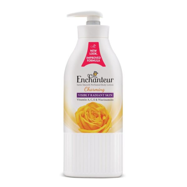 Enchanteur Charming Perfumed Body Lotion with Aloe Vera & Olive Butter for Satin Smooth Skin| Non-Greasy Formula| Water-Based Lotion| Floral French Fragrance| 500ml - Fast Shipping to USA & Canada