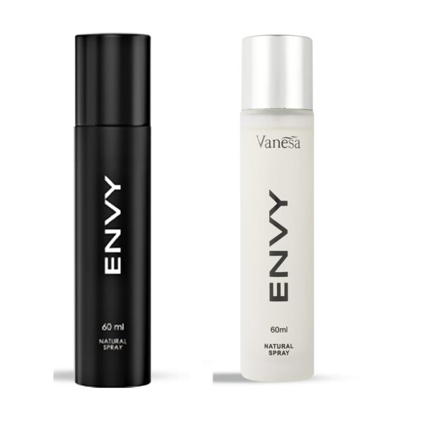 ENVY Natural Spray Perfume Scent For Unisex, 60ml Each (Pack Of 2) Long Lasting Perfume - Floral, Fruity - Fast Shipping to USA & Canada
