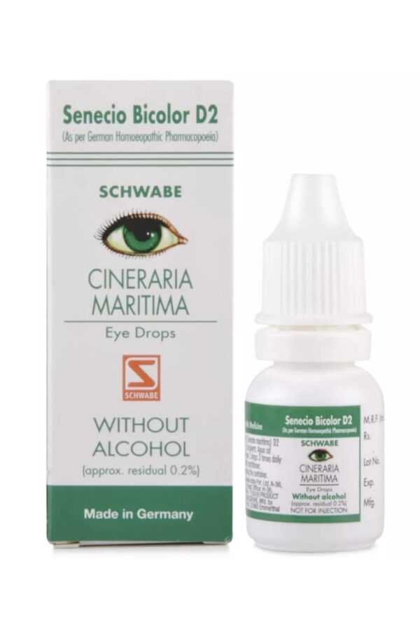 KRIG'S Willmar Schwabe Cineraria Maritima Eye Drops Without Alcohol 10Ml - Set Of 2 Bottles - Fast Shipping to USA