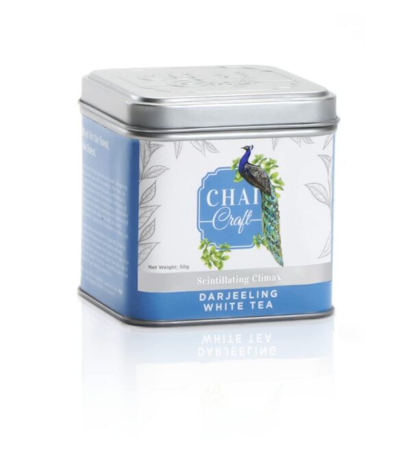 Chai Craft Darjeeling White Tea (50gms) I 100% Organic High Grown First Flush Darjeeling White Tea I Darjeeling Silver Needle tea I Premium White sourced from Okayti Tea Estate - Fast Shipping to USA & Canada