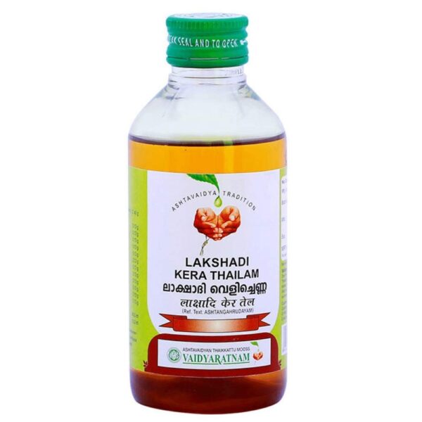 Vaidyaratnam Lakshadi Kera Thailam 200 ML (Pack of 2)| Ayurvedic Products | Ayurveda Products | Vaidyaratnam Products