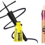 Maybelline New York Full Luminous Natural Finish Liquid Instant Age Rewind Concealer, Caramel, 6ml and Colossal Bold Eyeliner, Black, 3g - Fast Shipping to USA & Canada