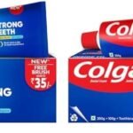 Colgate Strong Teeth Toothpaste, 300g, India's No: 1 Toothpaste Brand, Calcium-boost Tooth Paste for 2X Stronger Teeth, Whitens Teeth, Fresh Breath & Prevents cavities (Combo Pack Offer) (Pack of 2) - Fast Shipping to USA & Canada
