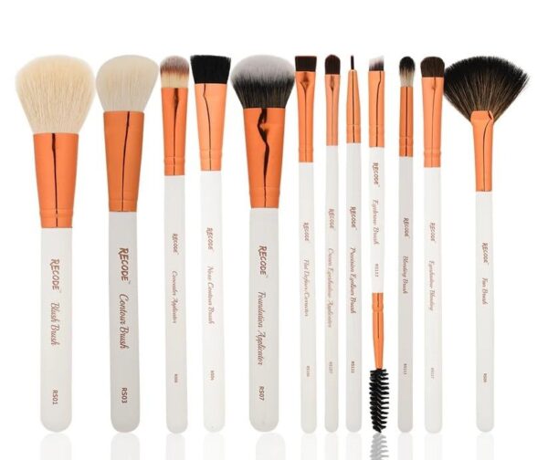 Recode Brush 12-pcs Set with Premium Rose Gold Pouch Combo - Fast Shipping to USA & Canada