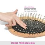 Vega Cushioned Hair Brush (India's No.1* Hair Brush Brand)with Steel Pin For Men & Women, All Hair Types (R2-CB) - Fast Shipping to USA & Canada - Image 7