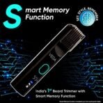 Vega SmartOne S1 Beard Trimmer for Men with Titanium Blade, Digital Display, 120 mins Runtime, IPX7 Waterproof & 40 Length Settings, 3 Unique Speed Mode Black (VHTH-30) - Fast Shipping to USA & Canada - Image 5
