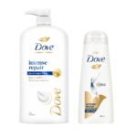 Dove Intense Repair Shampoo 1 Ltr & Dove Intense Repair Conditioner 335 ml, (Combo Pack) | Enriched With Keratin Actives to Smoothen Dry and Frizzy Hair - Deep Conditions Damaged Hair for Men & Women - Fast Shipping to USA & Canada
