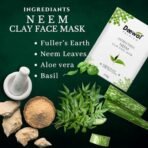 Deewal Premium Neem Clay Face Mask | 100% Vegan & Natural | Purifies & Nourishes | Antibacterial & Anti-Acne Face Mask | Hydrating & Detoxifying Clay Pack | Deep Cleansing for Clear & Glowing Skin | For All Skin Types - Fast Shipping to USA & Canada - Image 4