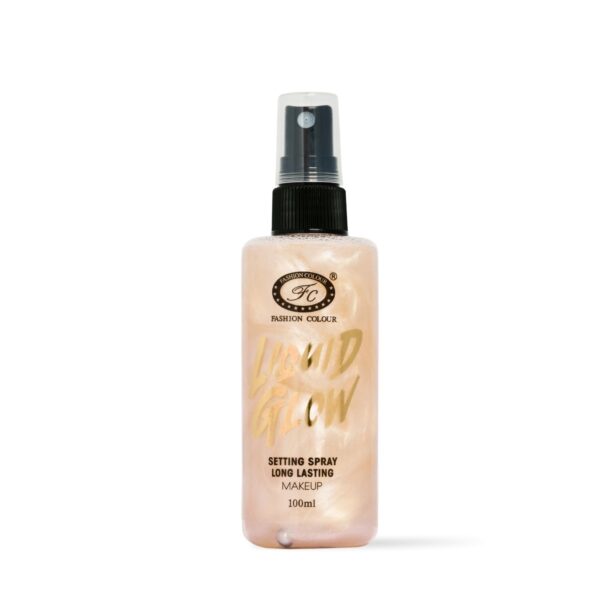 Fashion Colour Liquid Glow Setting Spray For Makeup Long Lasting (100ml) | Natural Dewy Finish | Keeps Makeup Intact | Hydrates, Soothes & Refreshes Skin | (MF09B, 100ML) - Fast Shipping to USA & Canada