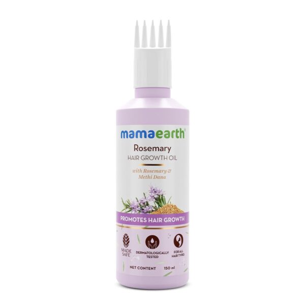 Mamaearth Rosemary Hair Growth Oil with Rosemary & Methi Dana for Promoting Hair Growth - 150 ml | Controls Hair Fall | Strengthens Hair - Fast Shipping to USA & Canada