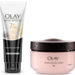 Olay Moisturising Cream, 50g & Olay Face Wash Total Effects 7 in 1 Exfoliating Cleanser, 100g - Fast Shipping to USA & Canada