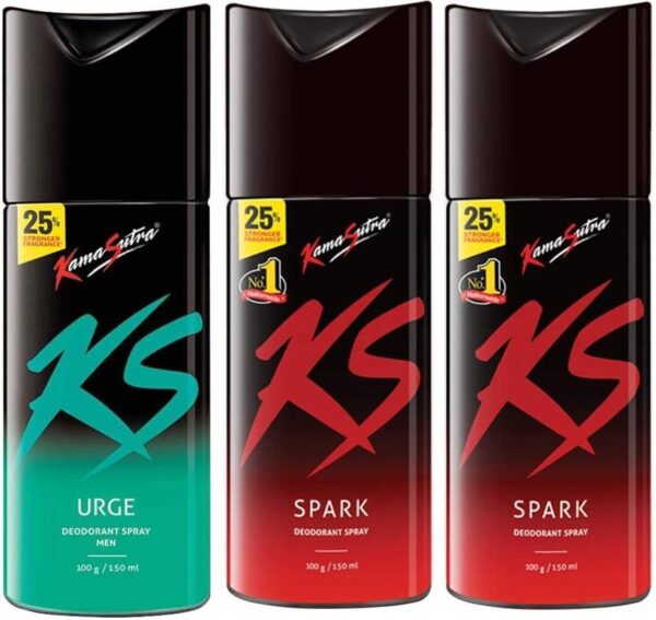 Kamasutra KS-53 DEO USS 3 Pieces 150ML Deodorant Spray - Unisex - Fast Shipping to USA & Canada