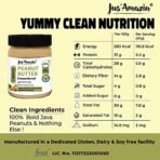 Jus' Amazin Creamy Peanut Butter - Unsweetened (325g) | 27.8% Protein | Only 100% Pure Peanuts - no added Sugar/Salt/Hydrogenated Fats/Emulsifiers | Dairy Free, Keto | Clean Nutrition, 0% Chemcials - Fast Shipping to USA & Canada - Image 5