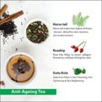 Tea Aroma - Anti-Ageing Herbal Tea, Caffeine-Free Blend with 12 Powerful Herbs for Skin Tightening, Natural Glow & Hair Strengthening, Rich in Antioxidants, 50 g - Fast Shipping to USA & Canada - Image 3