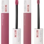 Maybelline New York Super Stay Matte Ink Liquid Lipstick, 15 Lover, 5ml and Maybelline New York Super Stay Matte Ink Liquid Lipstick, 125 Inspirer, 5g - Fast Shipping to USA & Canada